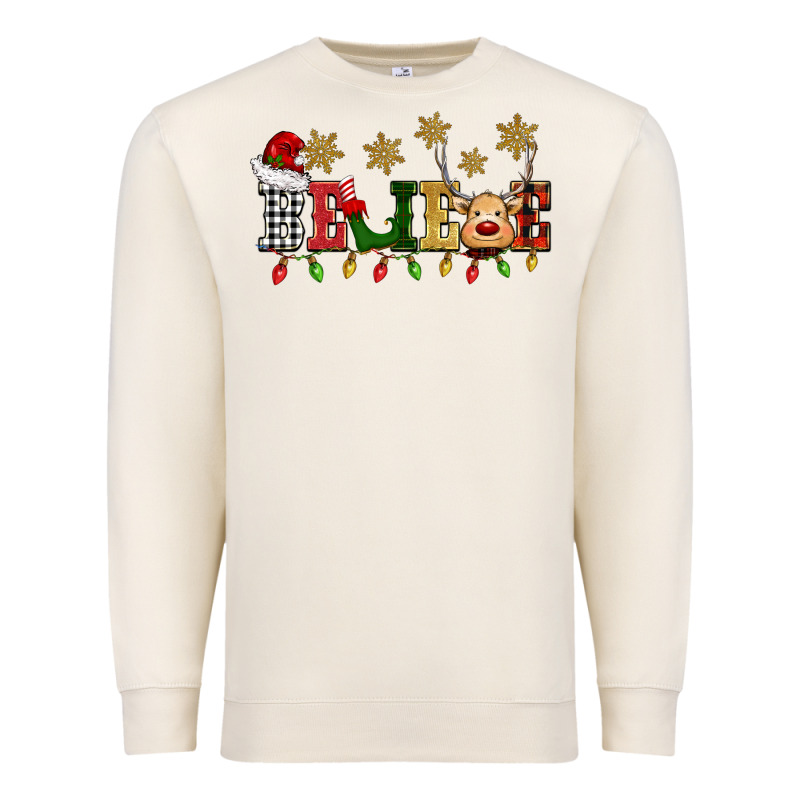 Christmas Believe Premium Sweatshirt by BarkalooDesign | Teevron