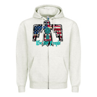 Oatmeal Heather we the people Zipper Hoodie - RacoonDesign