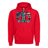 Red we the people Zipper Hoodie - RacoonDesign