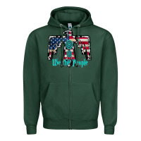 Sports Green we the people Zipper Hoodie - RacoonDesign