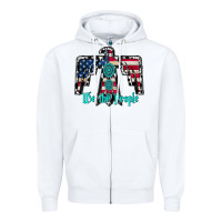 White we the people Zipper Hoodie - RacoonDesign