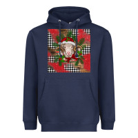 Navy Christmas merino Heavyweight Hoodie - BarkalooDesign