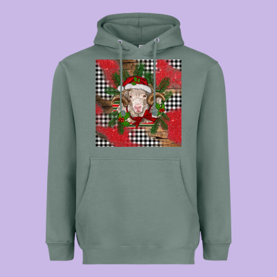 Christmas Merino Heavyweight Hoodie Designed By Barkaloodesign