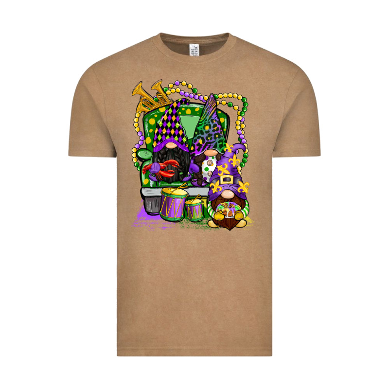Mardi Gras Gnomies Truck Vintage Tee by CowGirlArtShop | Teevron