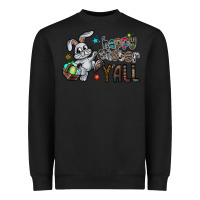 Black Happy Easter Y'all Heavyweight Sweatshirt - CowhideDigitalArt