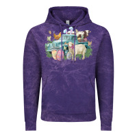 Cloud Purple Easter truck farm animals Easter Day Vintage Hoodie - HowdyJamesFarm