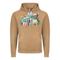 Vintage Camel Easter truck farm animals Easter Day Vintage Hoodie - HowdyJamesFarm