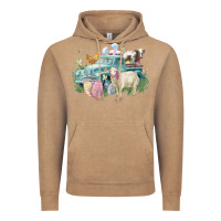 Vintage Coffee Easter truck farm animals Easter Day Vintage Hoodie - HowdyJamesFarm