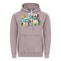 Vintage Zinc Easter truck farm animals Easter Day Vintage Hoodie - HowdyJamesFarm