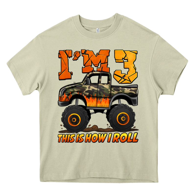 I'm Three This Is How I Roll Monster Truck Birthday Heavy Core Tee by Jasminsmagicworld | Teevron