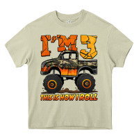 Mossy i'm three this is how i roll monster truck birthday Heavy Core Tee - Jasminsmagicworld