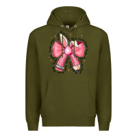 Army Green easter bunny pencil bow Premium Hoodie - CowhideDigitalArt