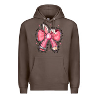 Coffee easter bunny pencil bow Premium Hoodie - CowhideDigitalArt