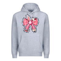 Heather Grey easter bunny pencil bow Premium Hoodie - CowhideDigitalArt
