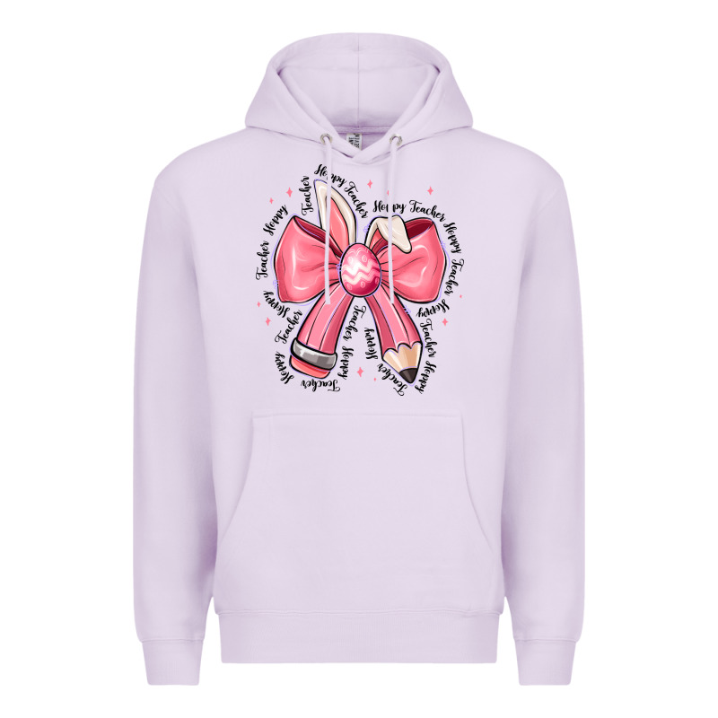 Easter Bunny Pencil Bow Premium Hoodie by CowhideDigitalArt | Teevron