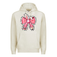 Oatmeal Heather easter bunny pencil bow Premium Hoodie - CowhideDigitalArt