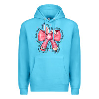 Ocean Blue easter bunny pencil bow Premium Hoodie - CowhideDigitalArt