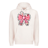 Pale Pink easter bunny pencil bow Premium Hoodie - CowhideDigitalArt