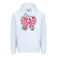 White easter bunny pencil bow Premium Hoodie - CowhideDigitalArt