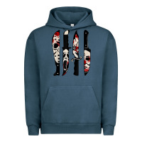 Pigment Midnight Navy knives horror movie friday halloween horror ghost Urban Hoodie - trangStudio