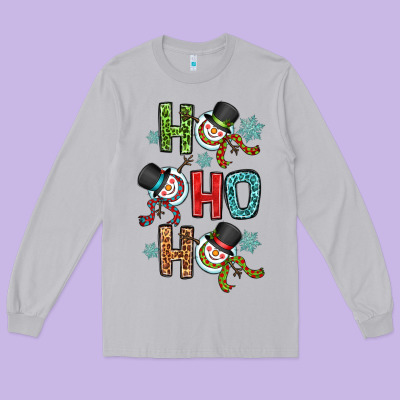 Ho Ho Ho Long Sleeve Tee Designed By Oliviacreatesart