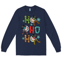 Navy ho ho ho Long Sleeve Tee - OliviaCreatesArt