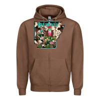 Chestnut arkansas map Zipper Hoodie - RacoonDesign