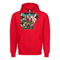 Red arkansas map Zipper Hoodie - RacoonDesign