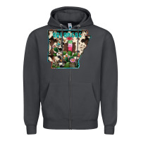 Smoke arkansas map Zipper Hoodie - RacoonDesign