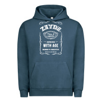 Pigment Midnight Navy Mens Vintage Zayde Hebrew Yiddish Grandfather Urban Hoodie - trangStudio