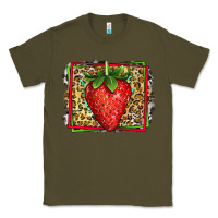 Army Green strawberry summer Classic Tee - Jasminsmagicworld