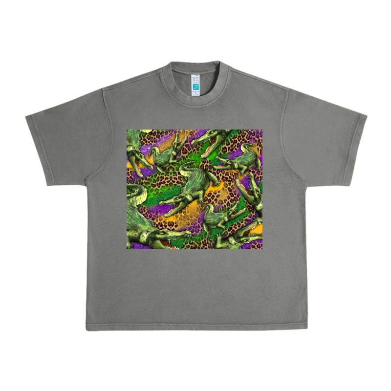 Mardi Gras Louisiana Crocodile Leopard Urban Heavy Tee by RanaPortraitStore | Teevron