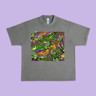 Mardi Gras Louisiana Crocodile Leopard Urban Heavy Tee Designed By Ranaportraitstore