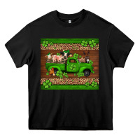 Black st Patricks farm animals truck Heavy Core Tee - Jasminsmagicworld