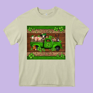 St Patricks Farm Animals Truck Heavy Core Tee Designed By Jasminsmagicworld
