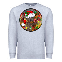 Heather Grey Christmas koala Premium Sweatshirt - BarkalooDesign