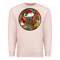 Pale Pink Christmas koala Premium Sweatshirt - BarkalooDesign