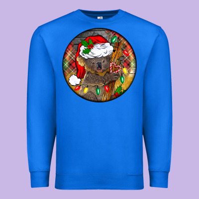 Christmas Koala Premium Sweatshirt Designed By Barkaloodesign