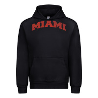 Black Miami Ohio Classic Athletic Sports Distressed Urban Hoodie - trangStudio