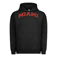 Pigment Black Miami Ohio Classic Athletic Sports Distressed Urban Hoodie - trangStudio
