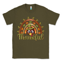 Army Green Turkey rainbow thankful thanksgiving Classic Tee - NancyCooperArtShop