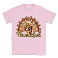 Bubblegum Pink Turkey rainbow thankful thanksgiving Classic Tee - NancyCooperArtShop