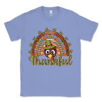 Colony Blue Turkey rainbow thankful thanksgiving Classic Tee - NancyCooperArtShop