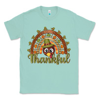 Seafoam Turkey rainbow thankful thanksgiving Classic Tee - NancyCooperArtShop