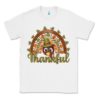 White Turkey rainbow thankful thanksgiving Classic Tee - NancyCooperArtShop