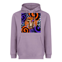 Lavender halloween bull skull Heavyweight Hoodie - BarkalooDesign