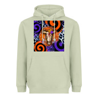 Matcha halloween bull skull Heavyweight Hoodie - BarkalooDesign