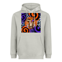 Moon Dust halloween bull skull Heavyweight Hoodie - BarkalooDesign