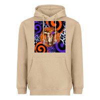 Mushroom halloween bull skull Heavyweight Hoodie - BarkalooDesign