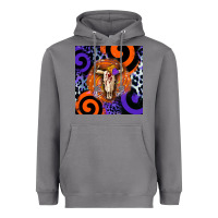 Storm halloween bull skull Heavyweight Hoodie - BarkalooDesign